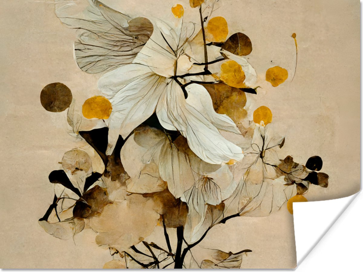 Bloemen - Planten - Goud - Vintage