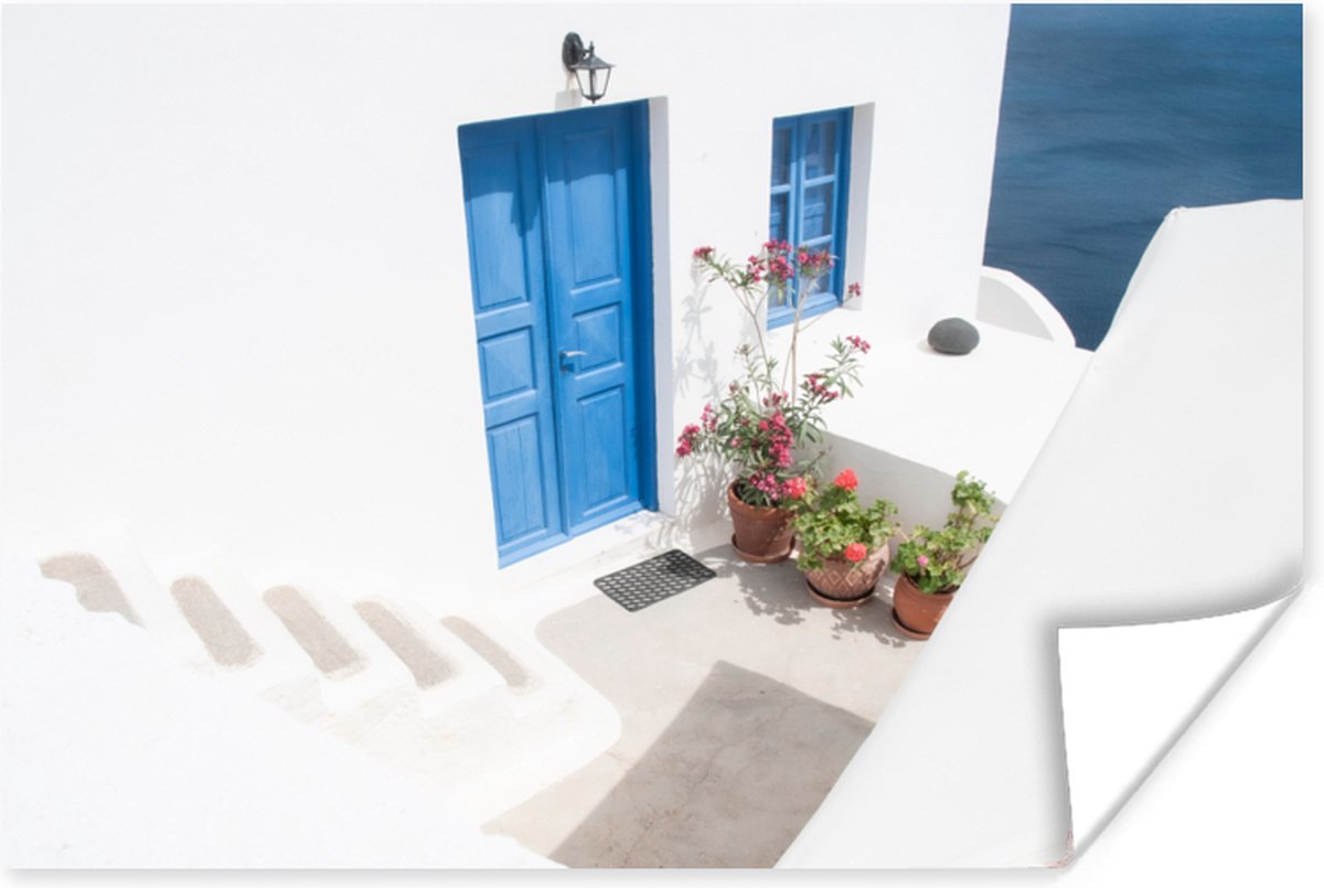 Architectuur - Blauw - Wit - Deur