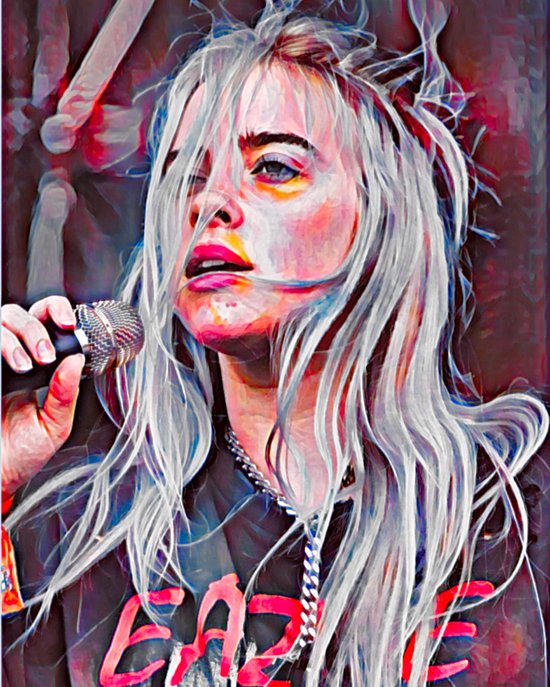 Billie Eilish 4 - Canvas - 70 x 100 cm | bol