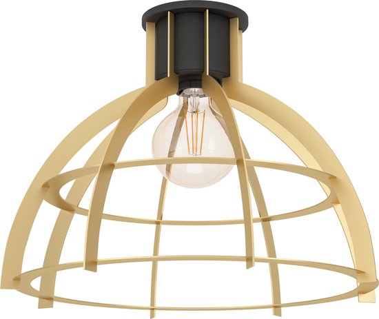 EGLO Stillington Plafondlamp - E27 - Ø 41,5 cm - Zwart/Goud - Staal