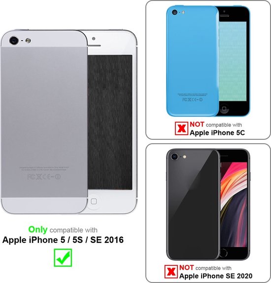 Coque Cadorabo pour Apple iPhone 5 / 5S / SE 2016 en STONE BROWN - Coque de protection avec fermeture magnétique