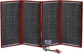 Zonnepaneel - Zonnepanelen compleet pakket - Solar Generator - Flexibele zonnepaneel - Draagbare Powerbank - 300W - Opvouwbaar - Zwart/Rood