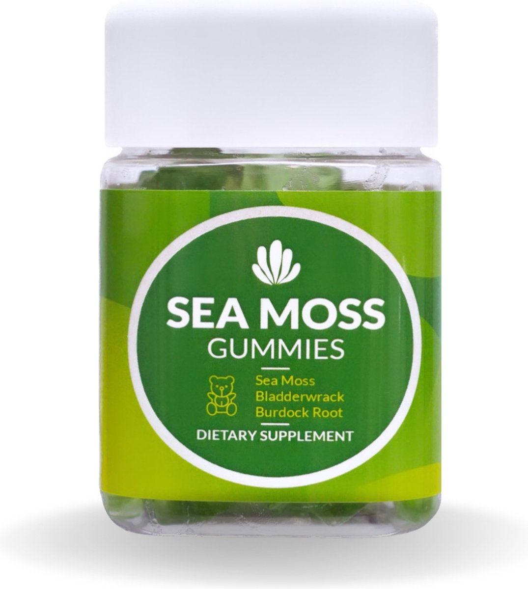 Sea moss gummies - Sea moss - Biologische zeewier gummies - Bevat Iers zeemos + kliswortel + blaaswier - 60 gummies voor een sterker immuunsysteem, gezondere huid en haar, detox - geweldig voor kinderen en volwassenen