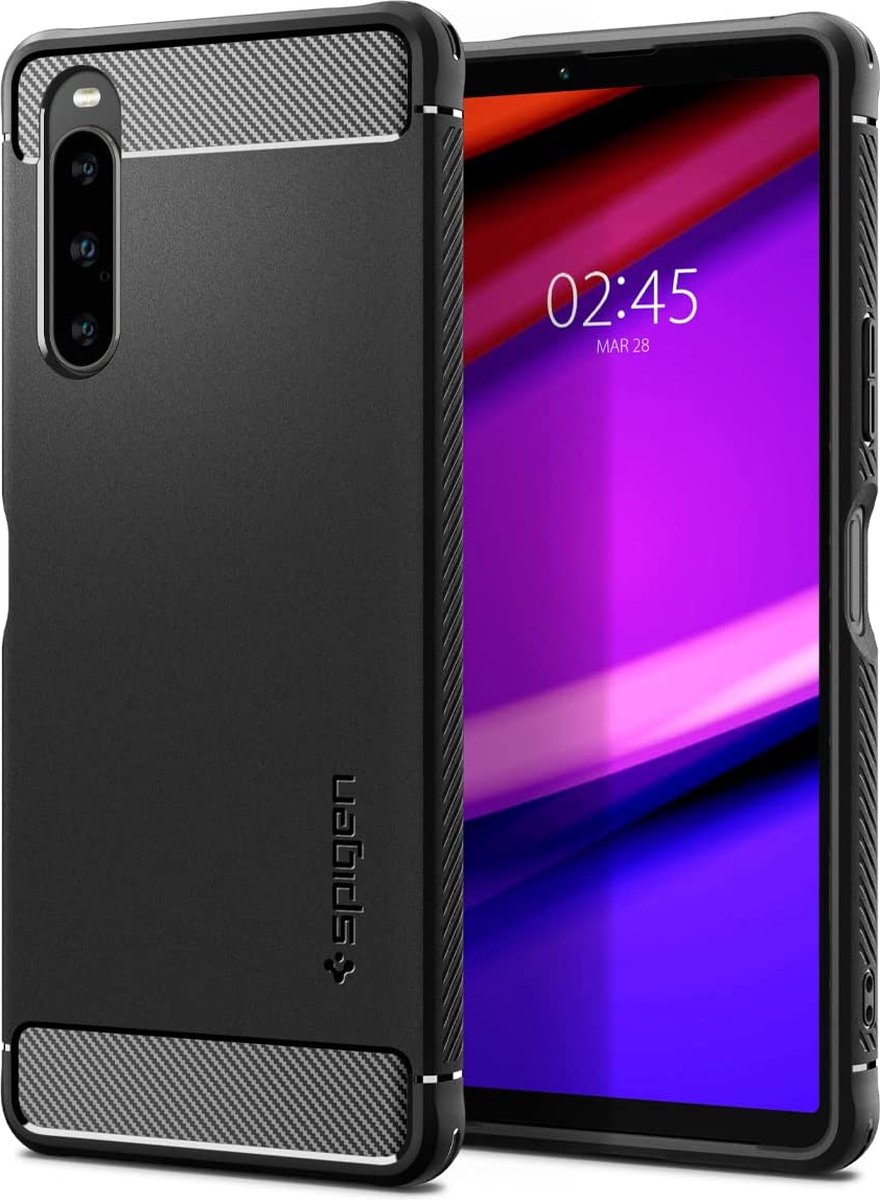Spigen - Sony Xperia 10 V hoesje - Rugged Armor - Zwart
