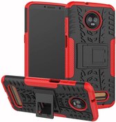 Schokbestendige Back Cover - Motorola Moto Z3 Play - Rood