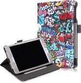 iPad Mini 5 /4 hoes - Wallet Book Case - Graffiti