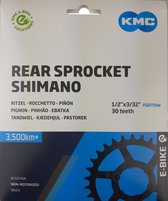 KMC Shimano kettingwiel Nexus 1V 3/32 inch 30T Doorgezet zwart