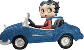 Betty Boop In Car (Blauw Glitter) Beeld