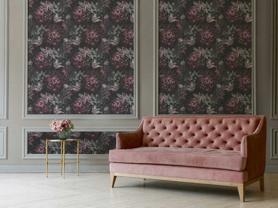 DIVERS PAPIER PEINT FLORAL | Botanique - gris rose noir blanc - AS Création PintWalls II