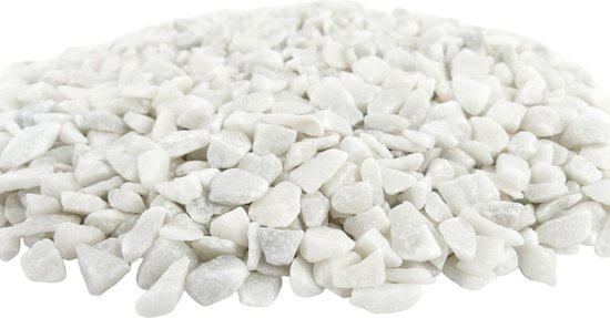 Deco Stenen 9-13mm - WIT - Bodembedekking voor Bloempotten en Plantenbakken - 1KG