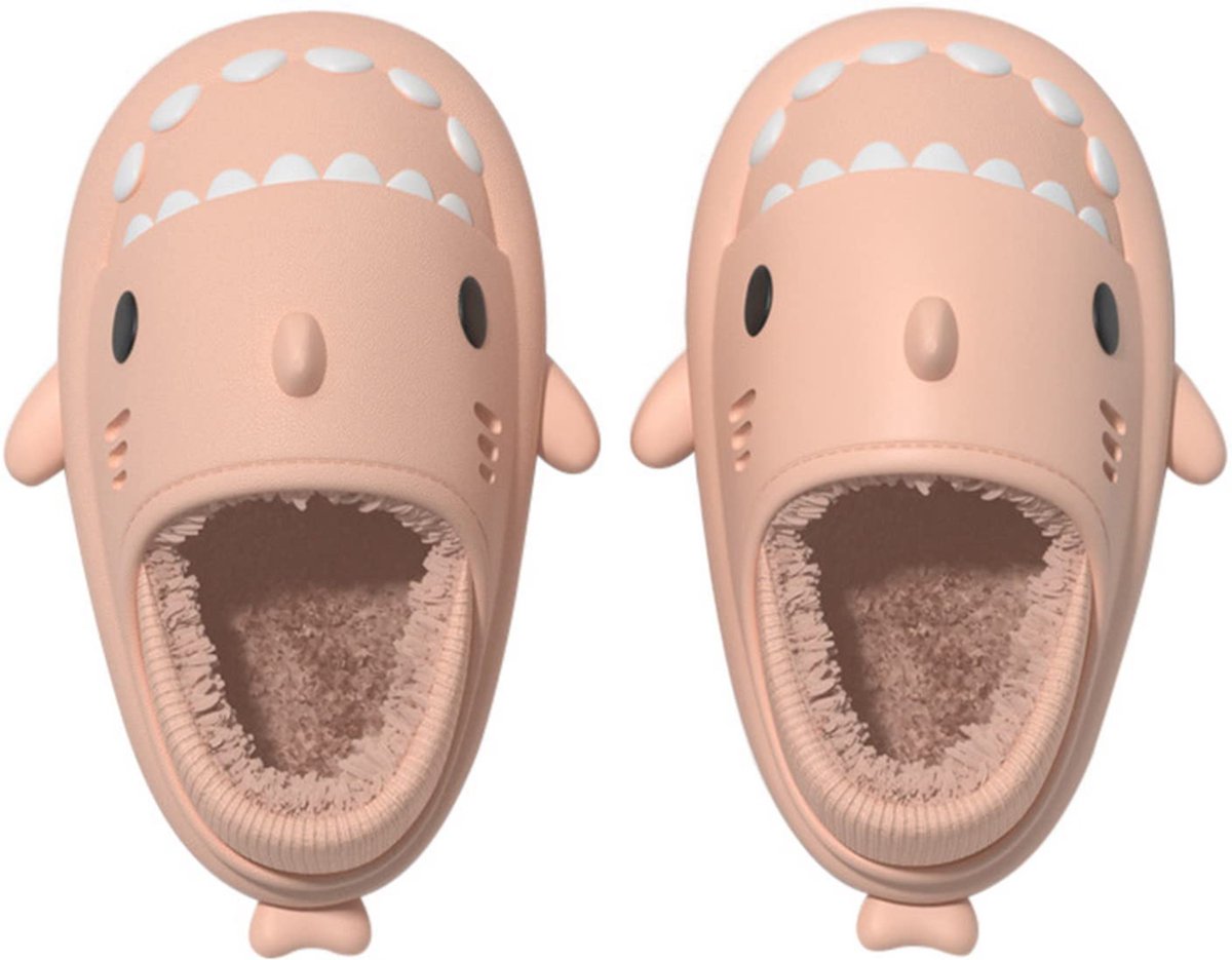 JAXY Haai Slippers - Shark Slides - Shark Slippers - Pantoffels Dames en Heren - Sloffen Jongens en Meisjes - Maat 36-37 - Roze