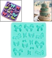 Zachte siliconen bowknot stijl diy cupcake / cake / brood / jelly / chocolade / pizza / suikerpasta schimmel (groen)