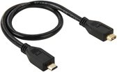 30 cm Micro HDMI (Type-D) Male naar Micro HDMI (Type-D) vrouwelijke adapterkabel