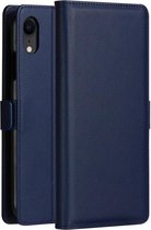 DZGOGO MILO Series PC + PU horizontaal flip lederen tas voor iPhone XR, met houder & kaartsleuf en portemonnee (blauw)