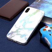 Kleur vergulde Marble TPU Case voor iPhone XS Max