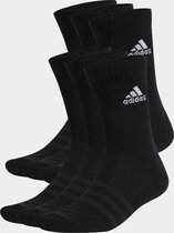 adidas Sportswear Cushioned Sportswear Crew Socks 6 Pairs - Unisex - Zwart- 46-48