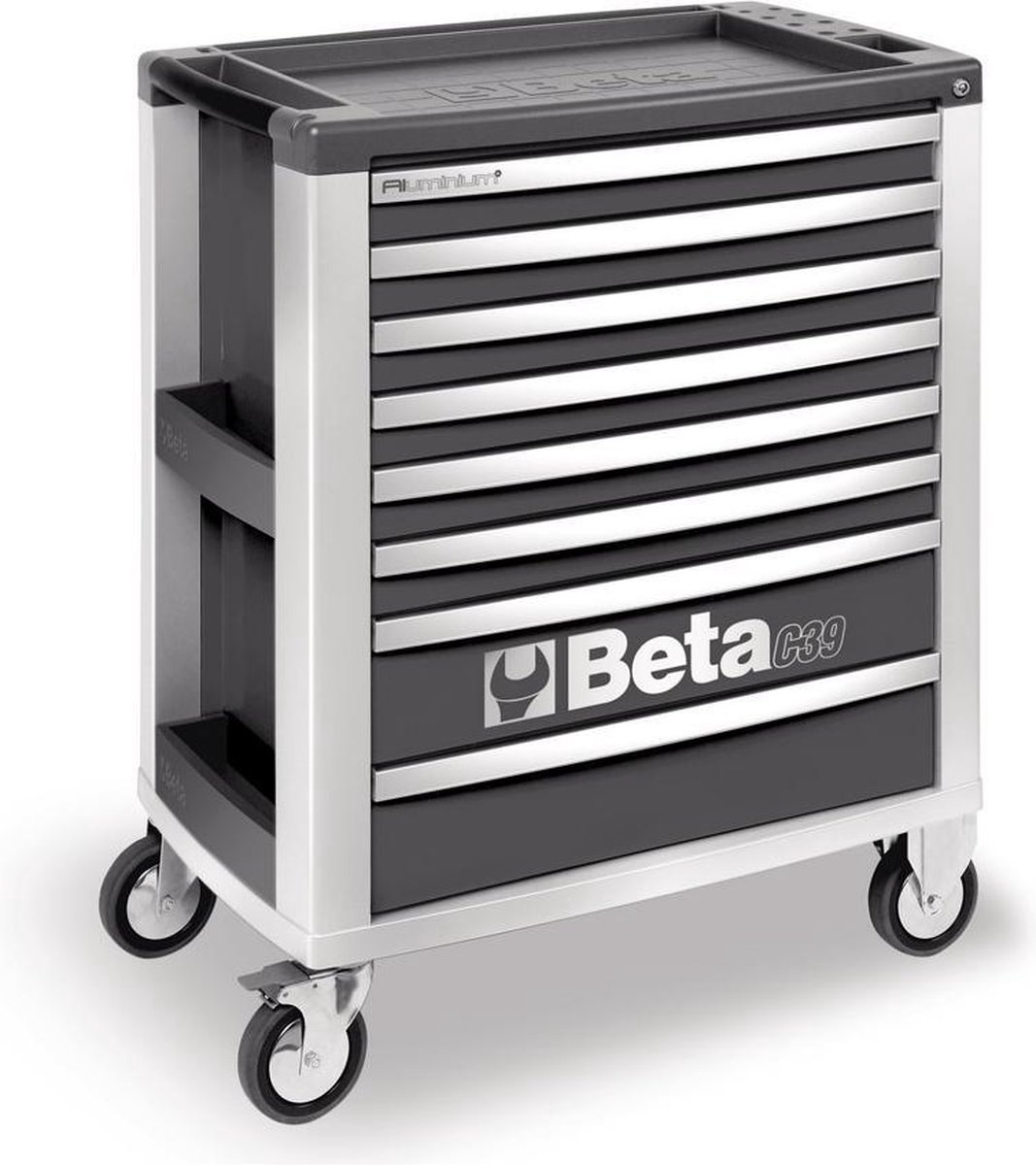 Beta C39 8/G Gereedschapswagen met acht laden Grijs leeg