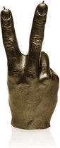 Candellana figuurkaars Hand Peace messing gelakt. Hoogte 21 cm (30 uur)