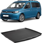Kofferbakmat - kofferbakschaal op maat voor VW - Volkswagen Caddy (2003-2019) (5-zits) - hoogwaardig kunststof - waterbestendig - Kofferbak mat - gemakkelijk te reinigen en afspoelbaar