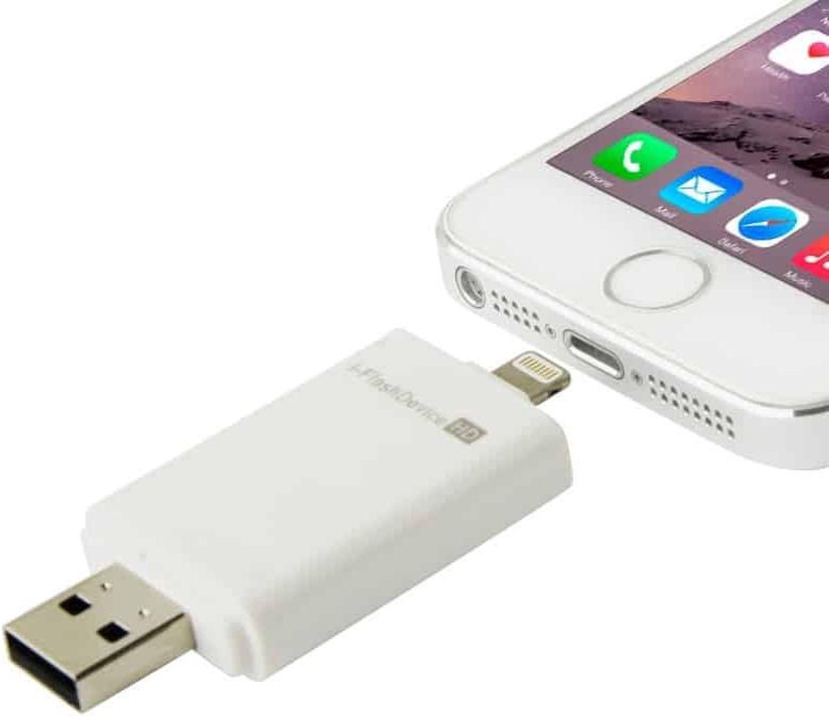 32 GB i-Flash Driver HD U Disk USB-stick Memory Stick voor iPhone / iPad / iPod touch (wit) - Merkloos