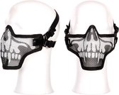 101 INC - Airsoft metal mesh mask skull (kleur: Zwart / maat: NVT)