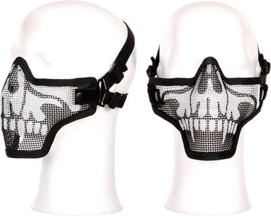 101 INC - Airsoft metal mesh mask skull (kleur: Zwart / maat: NVT) | bol.com