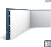 Plint Orac Decor SX207 MODERN SQUARE Sierlijst Wandpaneel Wandlijst modern design wit 2 m
