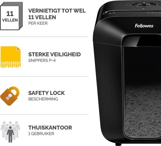 Papiervernietiger Fellowes Powershred 15C snippers 4x40mm wit One-Stop