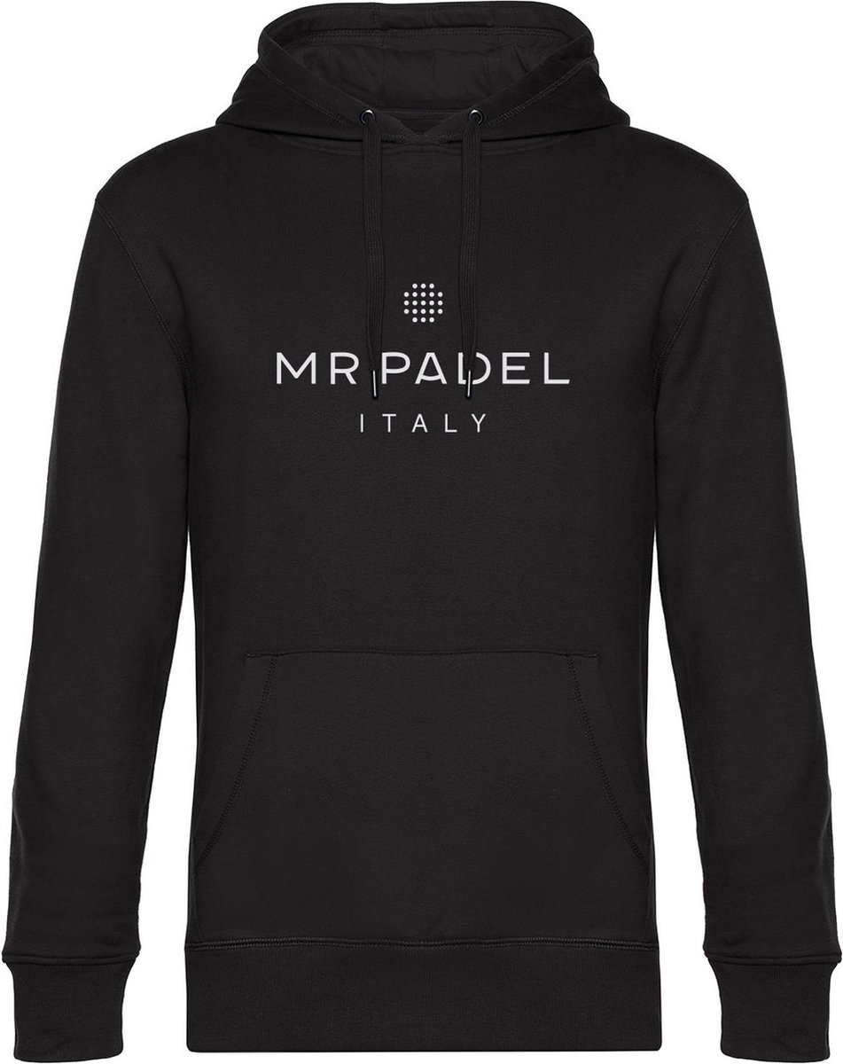 Mr Padel Italy- Zwarte Hoodie Maat L - unisex hoodies met capuchon