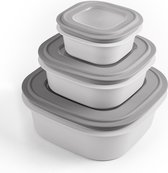 Sunware Sigma home Boîtes de conservation congélateur - Sans BPA - 3 pièces - 0,5L + 0, 3L + 2,8L - Grijs