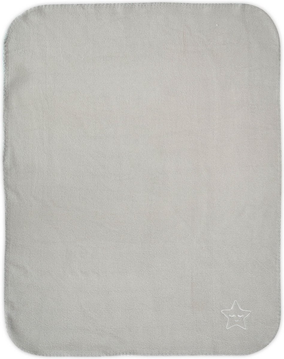 Lorelli Fleece Grey Star 75x100cm Wiegdeken