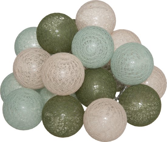 Guirlande lumineuse Atmosphera - 20 boules/sphères lumineuses 6 cm - mélange multicolore - 435 cm - prise