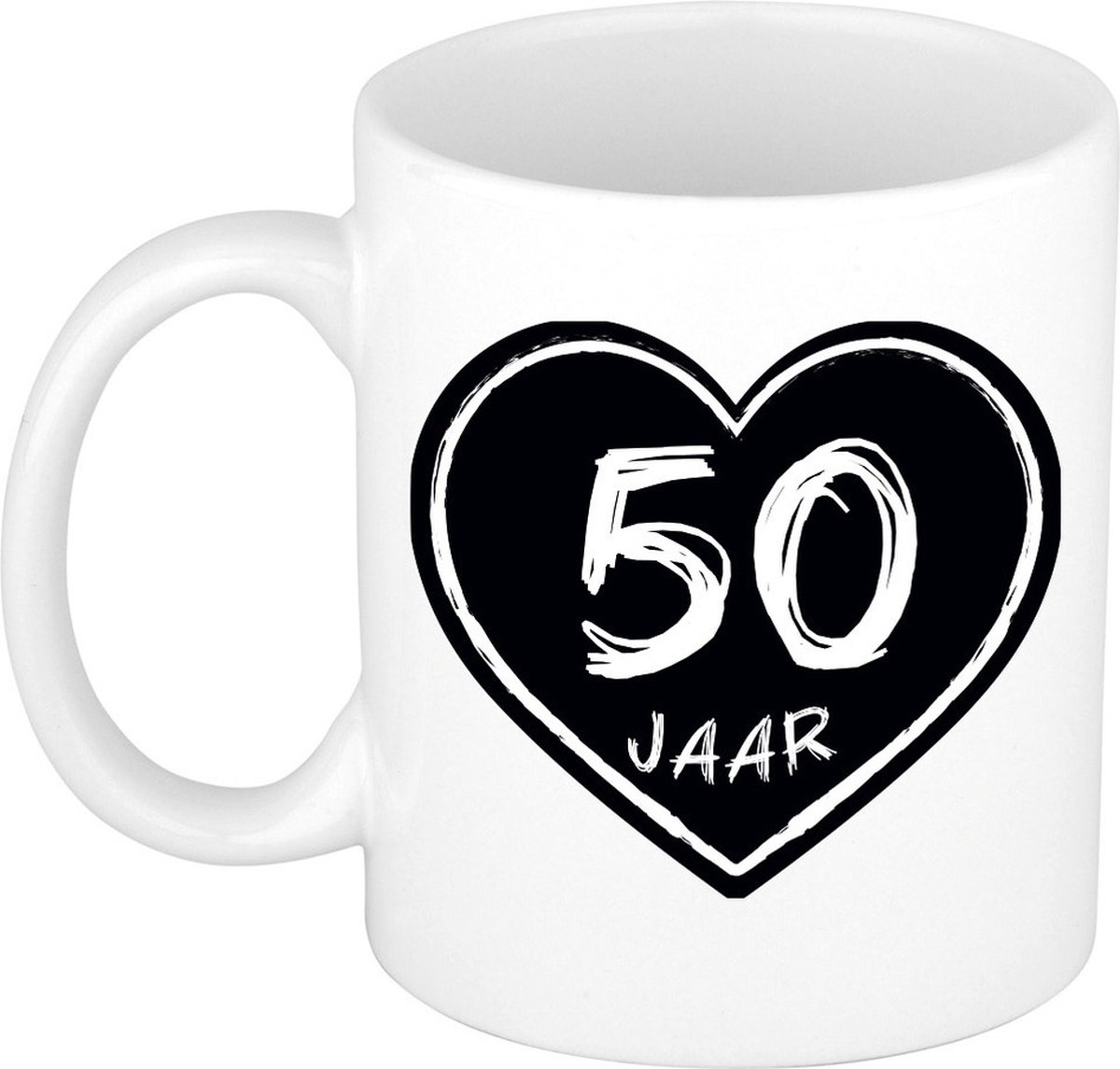 Bellatio Decorations cadeau mok/beker 50 jaar verjaardag keramiek 300 ml