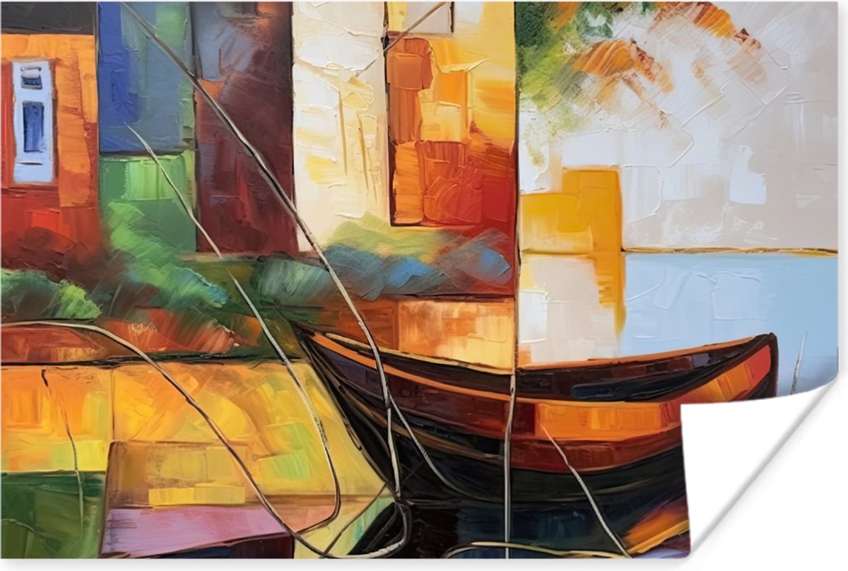Poster Abstract - Kunst - Boot - Kleuren - 60x40 cm