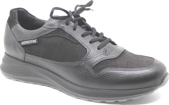 Mephisto Veterschoen Sneaker Davis Zwart Verwisselbaar Voetbed