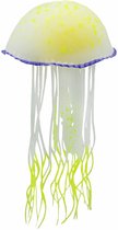 Nobleza Jellyfish - décoration aquarium - méduse en silicone - fluo - décoration aquarium - Jaune