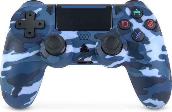 Dadson Draadloze Controller - Geschikt voor PS4 - Camouflage Blauw