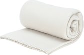 H&S Fleece deken-dekentje-plaid polyester wit 130x160 cm