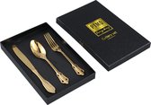 PTMD Thrust Gold stainless steel cutlery set in giftbox