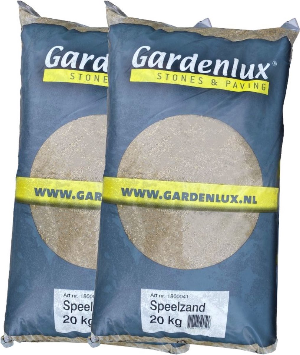 Gardenlux Speelzand - voor Zandbak - Gecertificeerd - Voordeelverpakking 2 x 20 kg