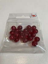 Perles de verre - Crackle Perles - 20 pièces - 8mm - Rouge