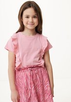 Mexx Ruffle Short Sleeve T-shirt Meisjes - Salmon Pink - Maat 98-104 |  bol.com