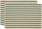 Södahl Statement Stripe Placemat 33 x 48 cm 2 stuks Green