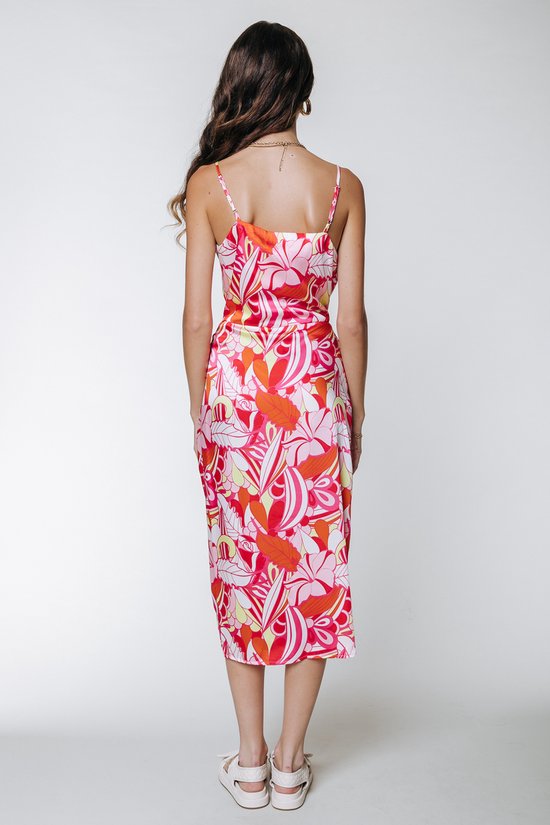 Colourful Rebel Zeva Big Flower Midi Dress- Maat S