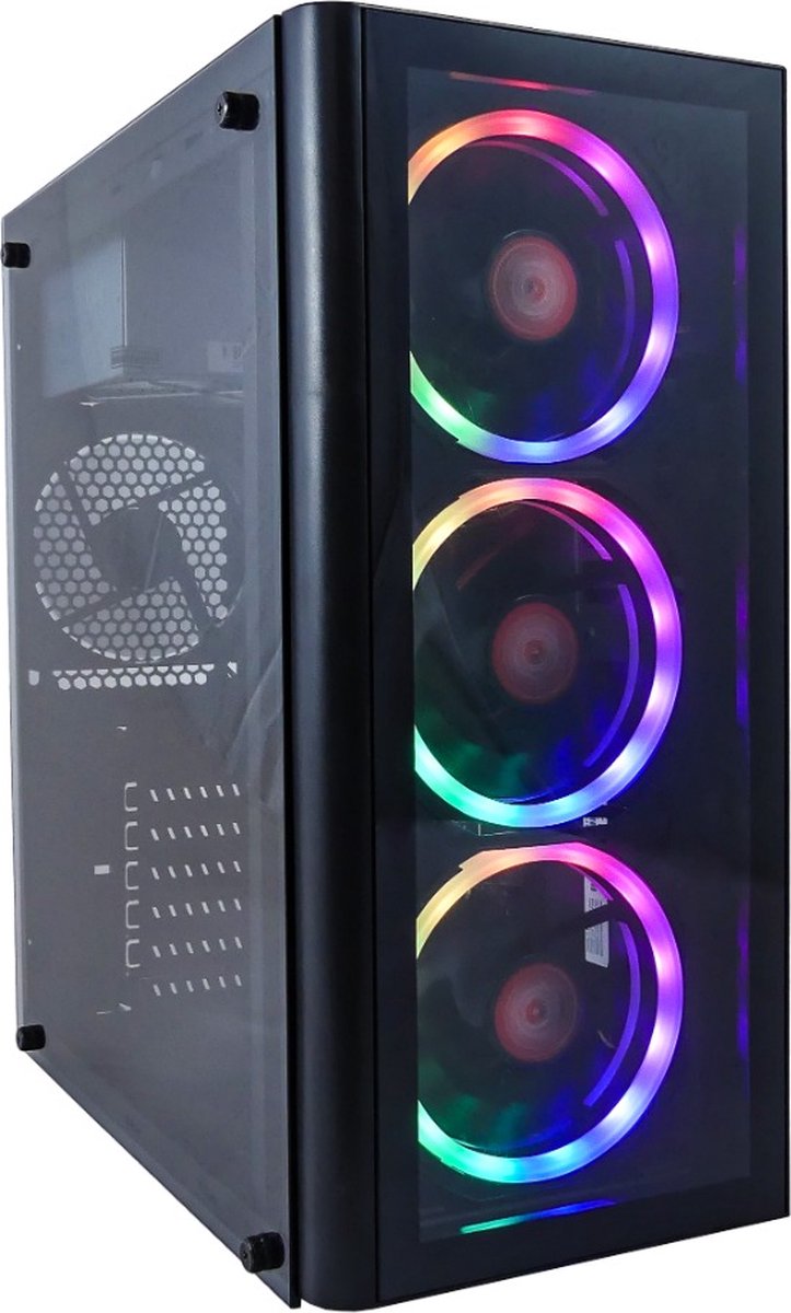AMD Ryzen 5 3600 6-Core RGB Game Computer / RTX 3050 Gaming PC - 16GB RAM (2x8GB Dual-Channel) - 500GB SSD - Windows 11 - WIFI - VISION