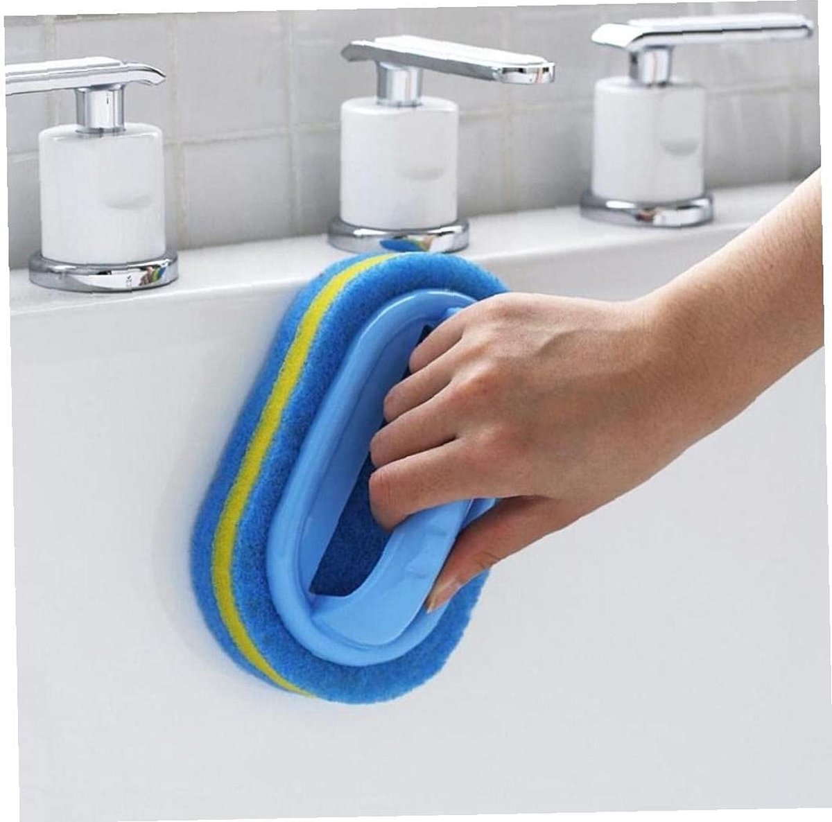 Spons Spons Schoonmaakborstel Met Handvat - Keuken Badkamer ...