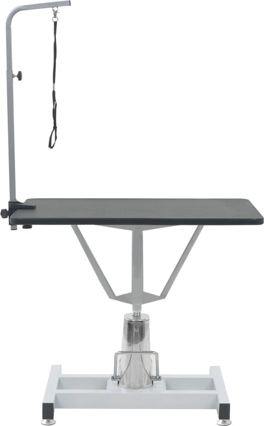 Topmast Hydraulische Trimtafel Grand - 97 x 61 x 142 tot 152 cm - Zwart Wit - Professioneel - Verstelbaar - Trimtafels voor honden - Met Trimarm - Trimtafels