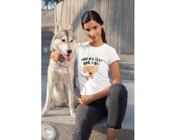 Shirt - World's best dog mom - Wurban Wear | Grappig shirt | Hond | Unisex tshirt | Speelgoed | Hondenmand | Knuffel | Wit