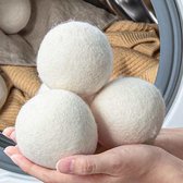 Lot de 6 boules de séchage en laine - Boule de lavage - Boules pour sèche-linge - Assouplissant - Économisez de Énergie - Balles de séchage zéro déchet en Wit - Boules de séchage réutilisables en laine de mouton pour un résultat de lavage durable !