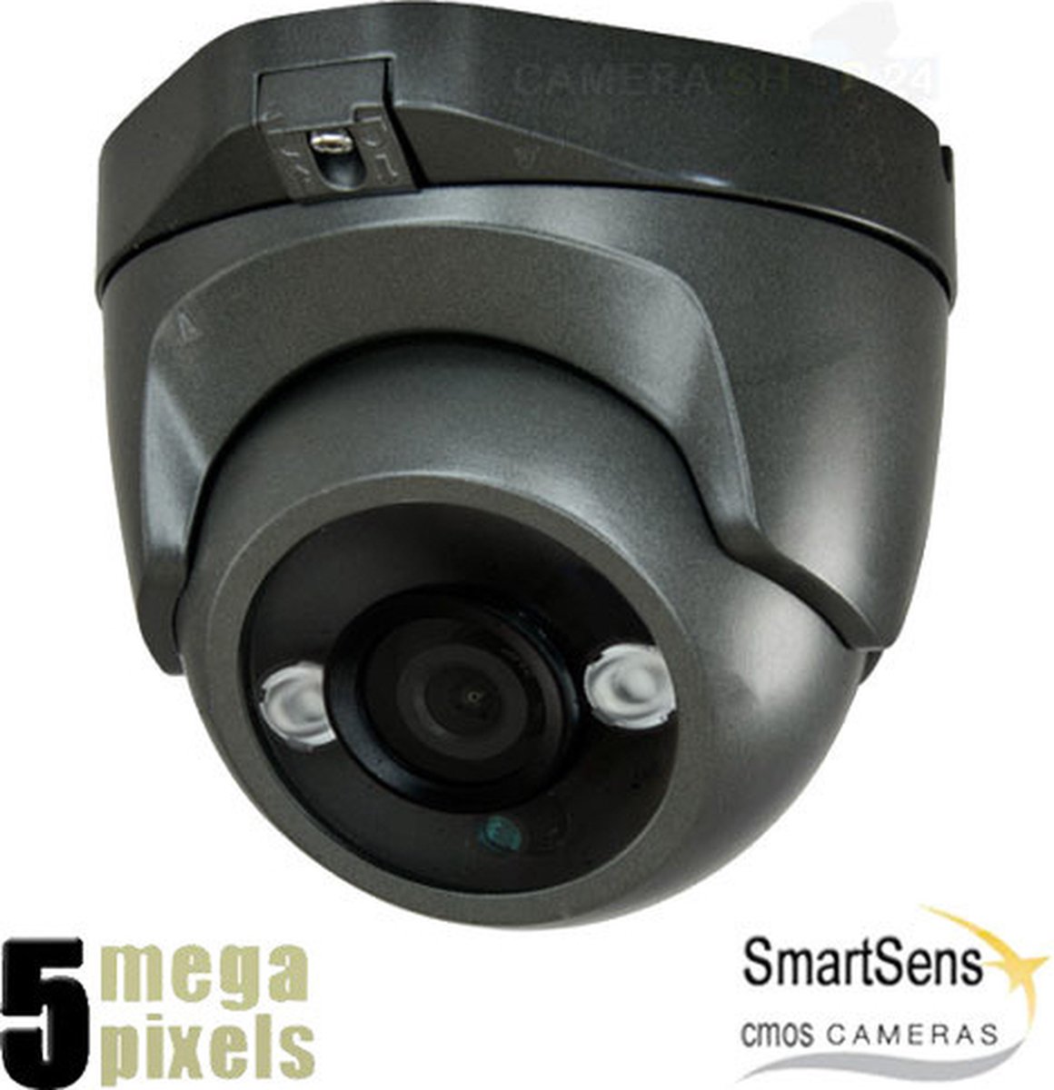 Beveiligingscamera - 4 in 1 Dome Camera - 5 Megapixel - Nachtzicht 30m - CVI, TVI, AHD, CVBS - Array Leds - Binnen & Buiten